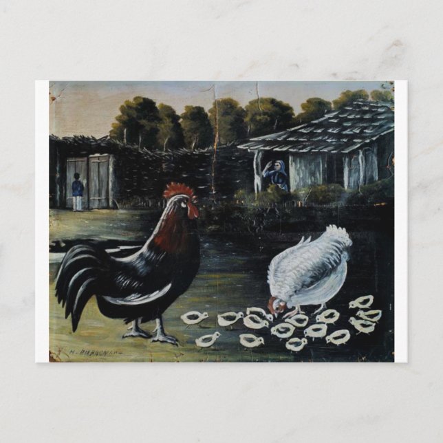 Hen with her chicks by Niko Pirosmani Postcard (Front)