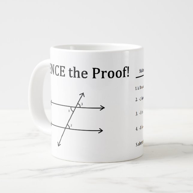 Hence the Proof Large Coffee Mug (Front Left)