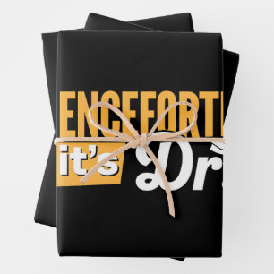 Henceforth It's Dr PhD Graduate Doctorate Degree Wrapping Paper Sheets