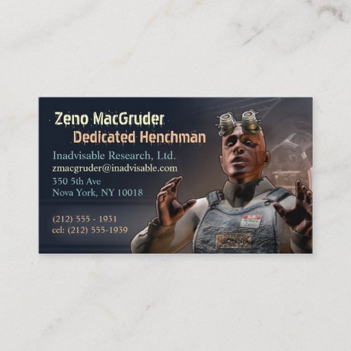 Customizable Henchman Business Cards