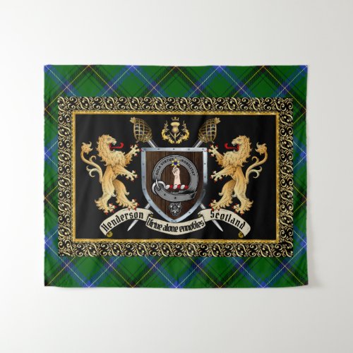 Henderson Clan Badge  Motto wLions Tapestry