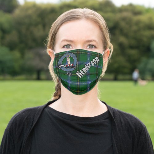 Henderson Clan Badge  Tartan Adult Cloth Face Mask
