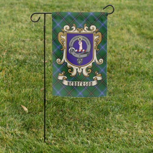 Henderson Clan Badge  Tartan Personalized  Garden Flag