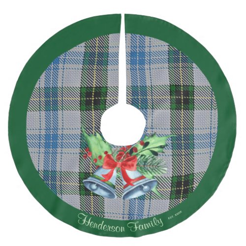 Henderson Clan Tartan Christmas Bells Tree Skirt