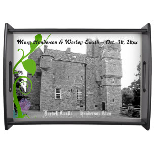 Henderson Clan's Fordell Castle Wedding Date Serving Tray