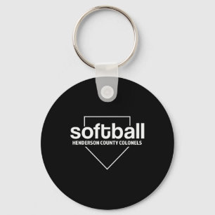 Henderson County Colonels Softll Home Plate Keychain