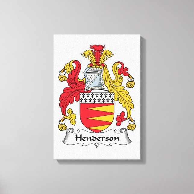 Henderson Family Crest Canvas Print (Front)