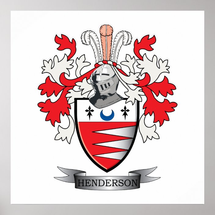 Henderson Family Crest Coat of Arms Poster | Zazzle.com