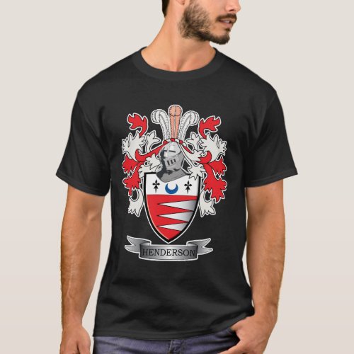 Henderson Family Crest Coat of Arms T_Shirt