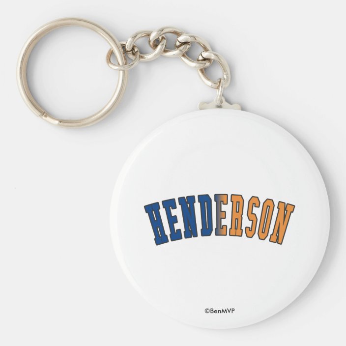 Henderson in Nevada State Flag Colors Key Chain