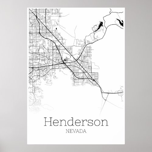Henderson Map _ Nevada _ City Map Poster