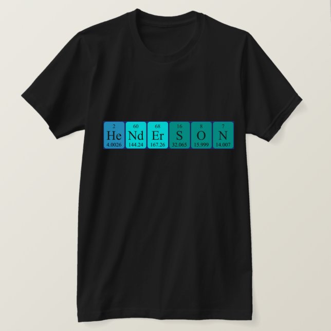 Henderson periodic table name shirt (Design Front)