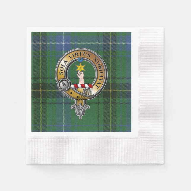 Henderson Tartan & Badge Napkins (Front)