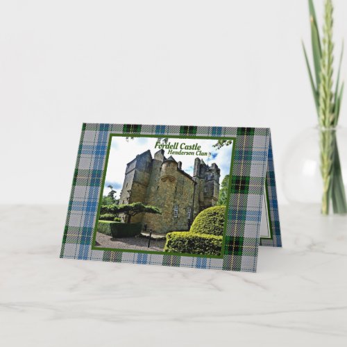 Henderson Tartan Fordell Castle Photo Card