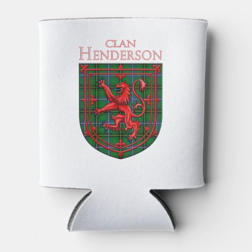 Henderson Tartan Scottish Plaid Lion Rampant Can Cooler