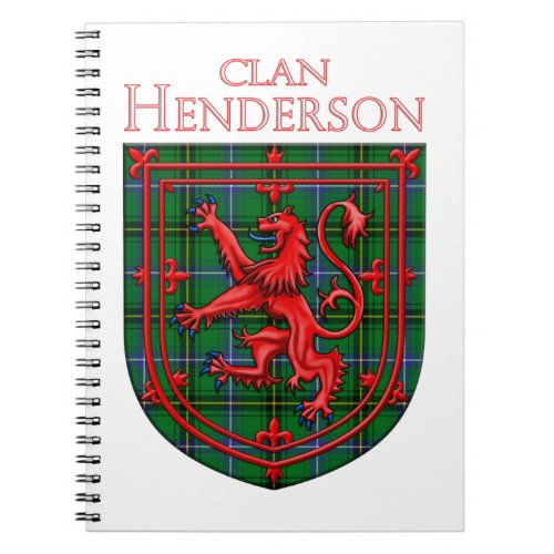 Henderson Tartan Scottish Plaid Lion Rampant Notebook