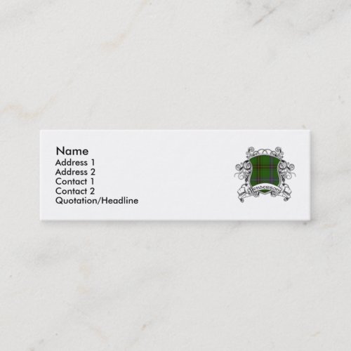 Henderson Tartan Shield Business Card Templates