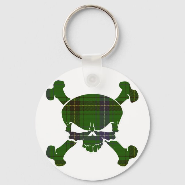 Henderson Tartan Skull No Banner Keychain (Front)