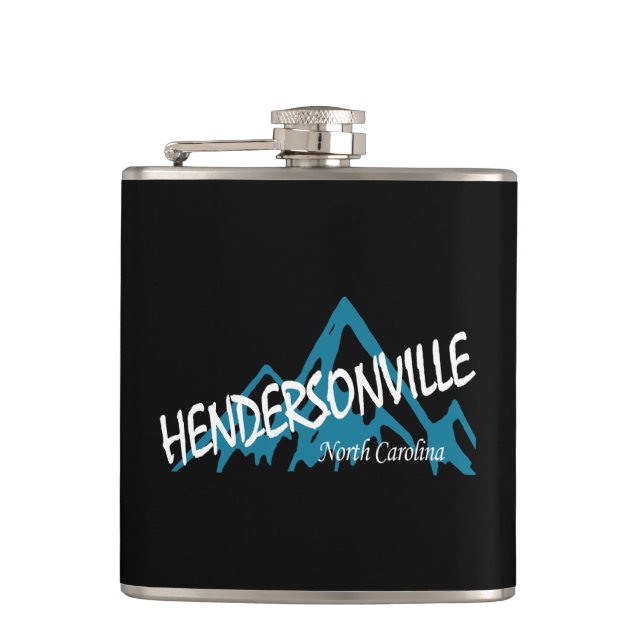 Hendersonville North Carolina Mountains Flask (Front)