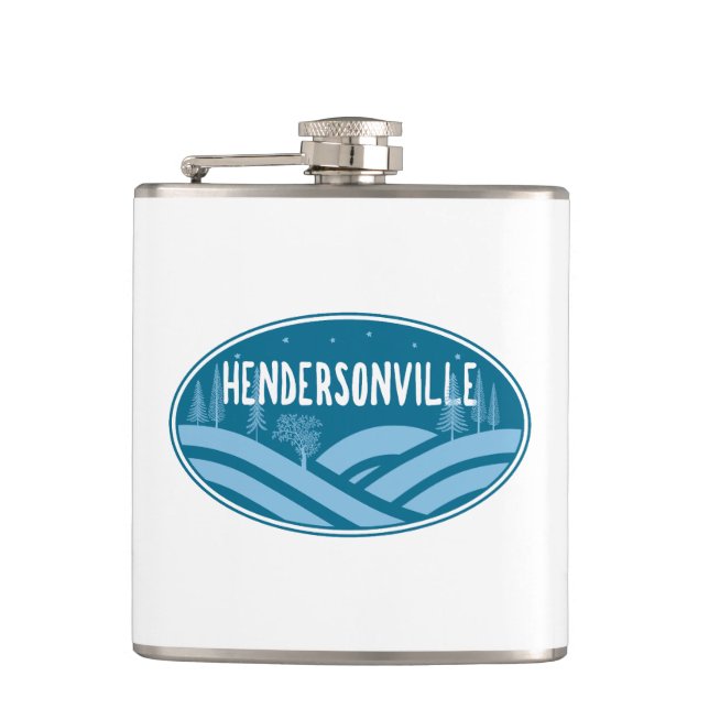 Hendersonville North Carolina Outdoors Flask (Front)