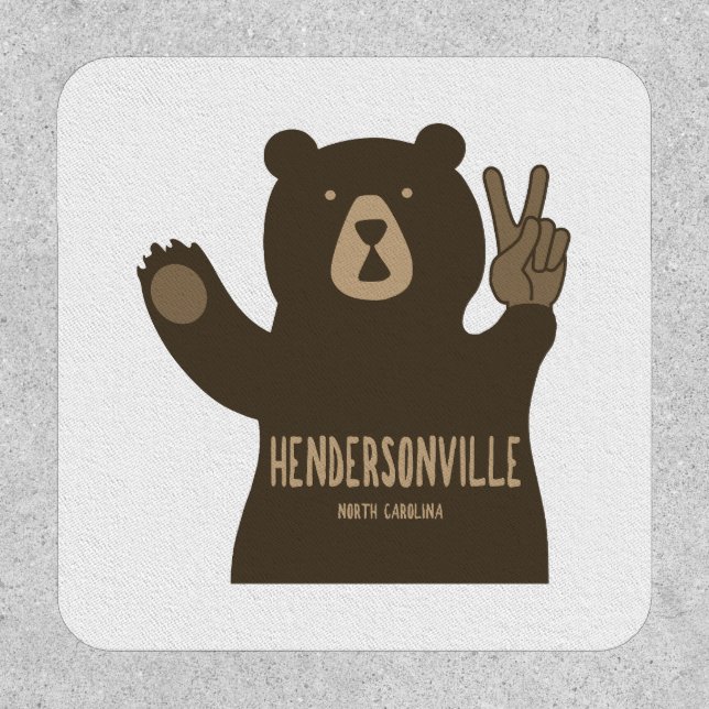 Hendersonville North Carolina Peace Bear Patch (Front)