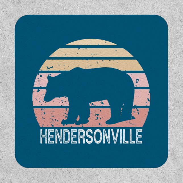 Hendersonville North Carolina Retro Bear Patch (Front)