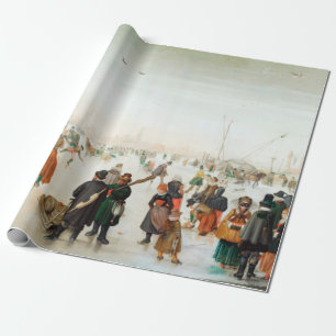 Hendrick Avercamp Enjoying the Ice near a Town Wrapping Paper