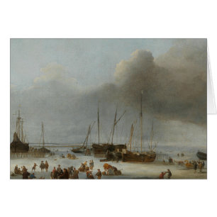 Hendrick Dubbels - Ice-Skating on the Eastern Dock Cards