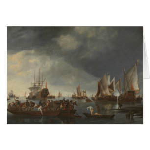 Hendrick Dubbels - Port with Sailing Ships Cards