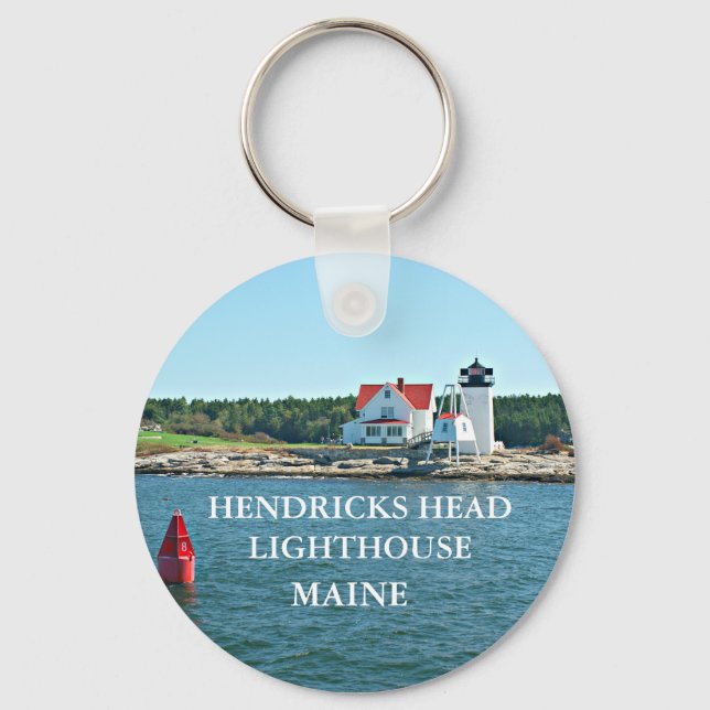 Hendricks Head Lighthouse, Maine Keychain (Front)