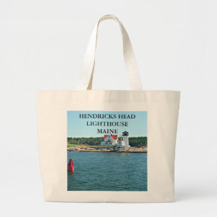 Hendricks Head Lighthouse, Maine Large Tote Bag