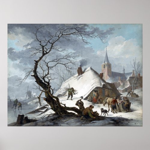 Hendrik Meyer A Winter Scene Poster