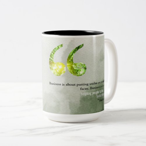 Hendrith âœSmiles  Success A Business Journeyâ â Two_Tone Coffee Mug