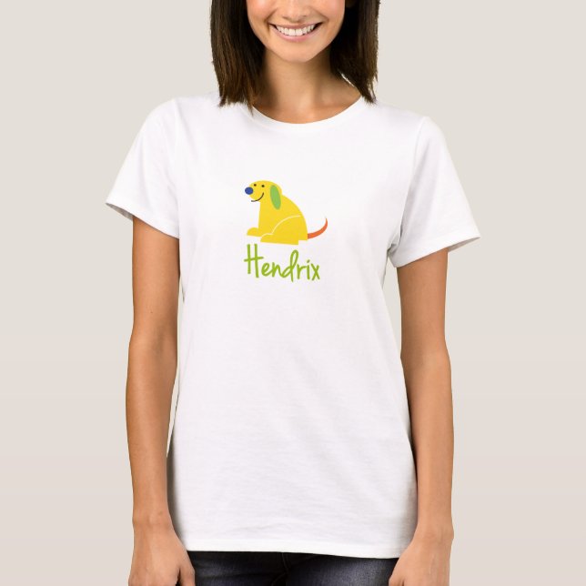 Hendrix Loves Puppies T-Shirt (Front)
