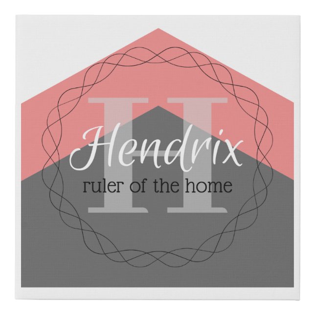 Hendrix (name-meaning) Canvas (Front)