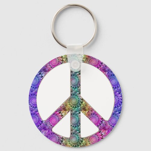 Hendrix on Peace Keychain