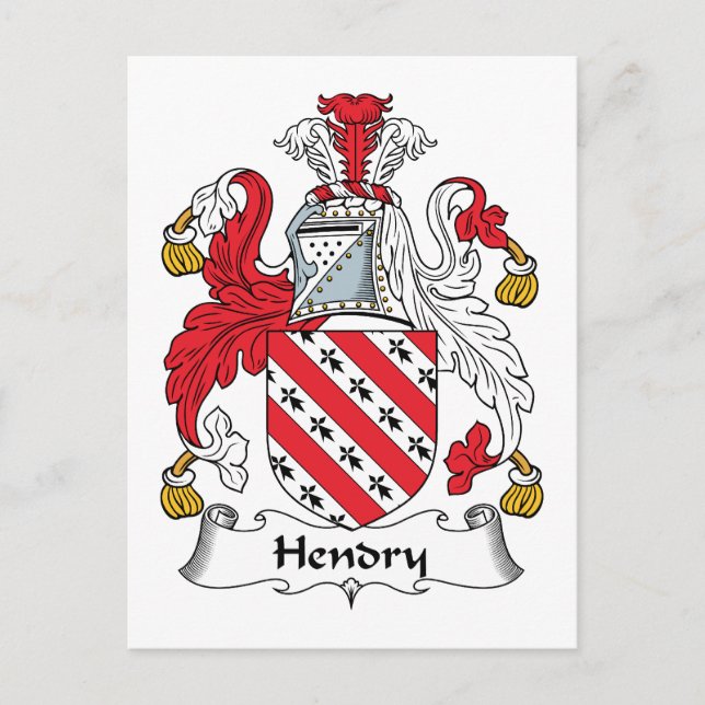 Hendry Family Crest Postcard (Front)