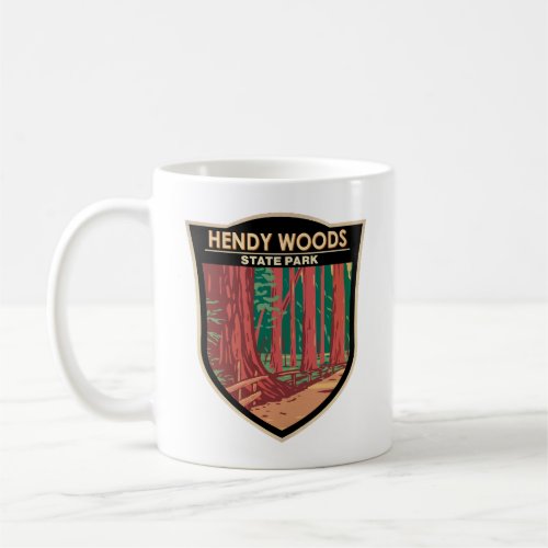 Hendy Woods State Park California Badge Vintage Coffee Mug