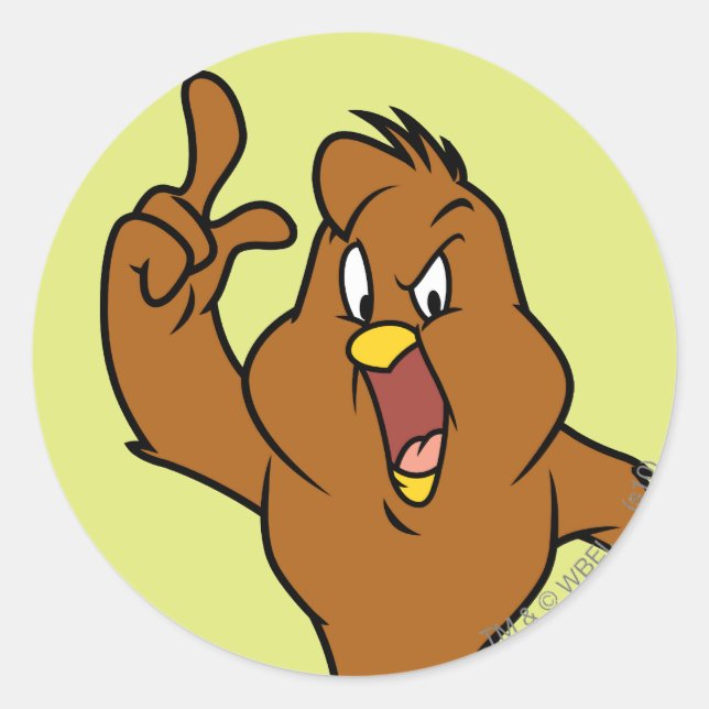 Henery Hawk Yelling Classic Round Sticker (Front)