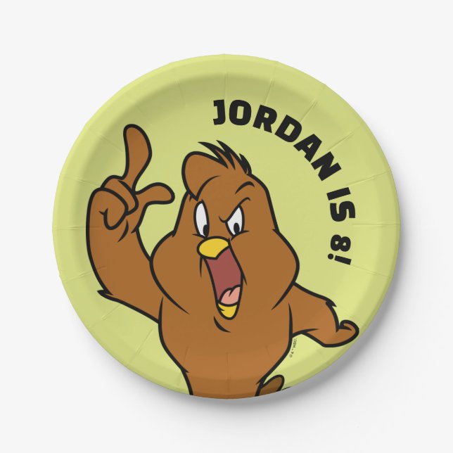 Henery Hawk Yelling Paper Plates (Front)