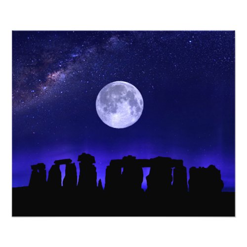 Henge Under The Supermoon Photo Print