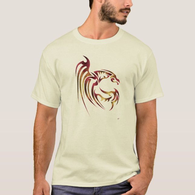 Henham the Metallic Red and Gold Dragon T-Shirt (Front)