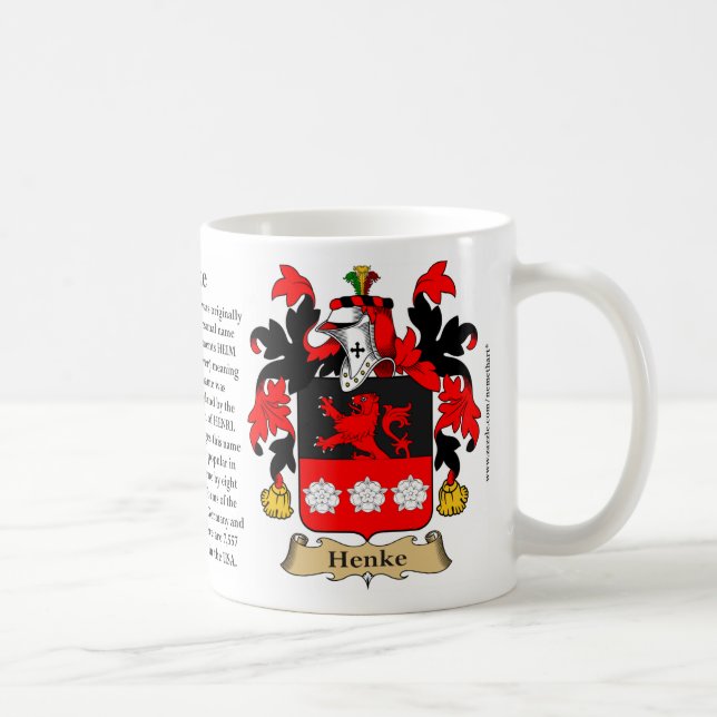Henke, the Origin, the Meaning and the Crest Coffee Mug (Right)