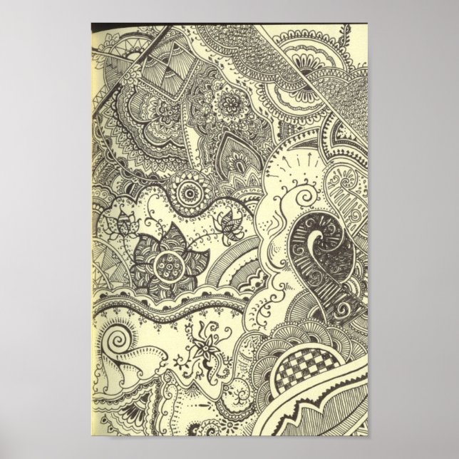 Henna Art Canvas Print (Front)