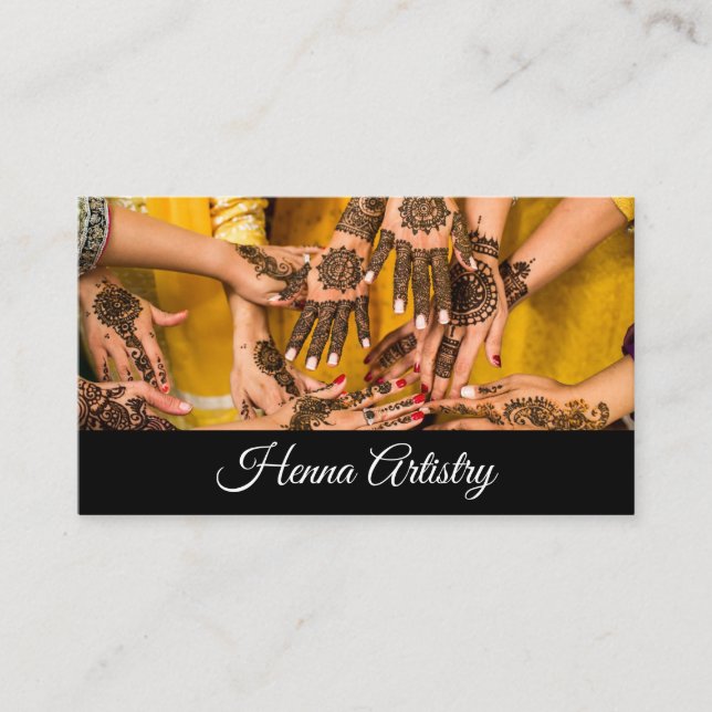 Henna Artistry Business Card (Front)