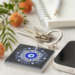 Henna Blue Eye Acrylic Keychain at Zazzle