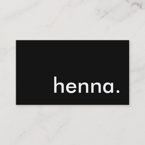 henna business card