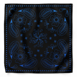 Henna Design Black & Blue Motif Bandana [29]