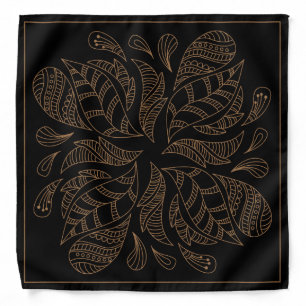 Henna Design Black & Brown Motif Bandana [25]