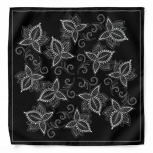 Henna Design Black & White Bandana [1]